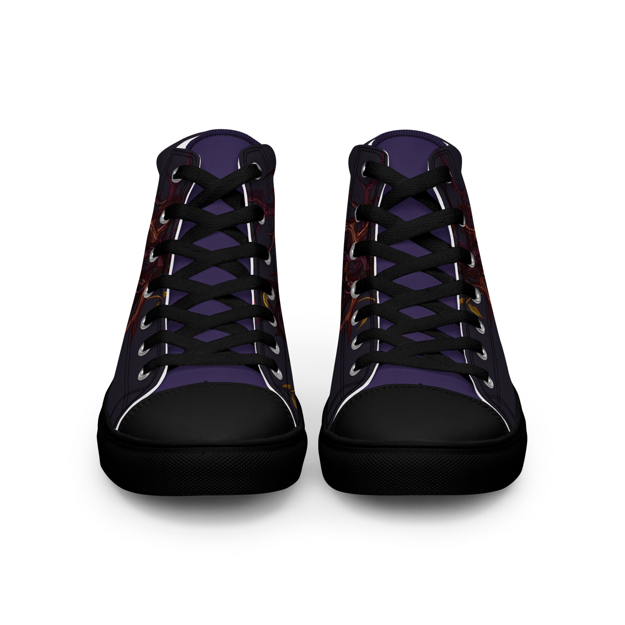 Men’s high top canvas shoes with lace-up front and padded collar