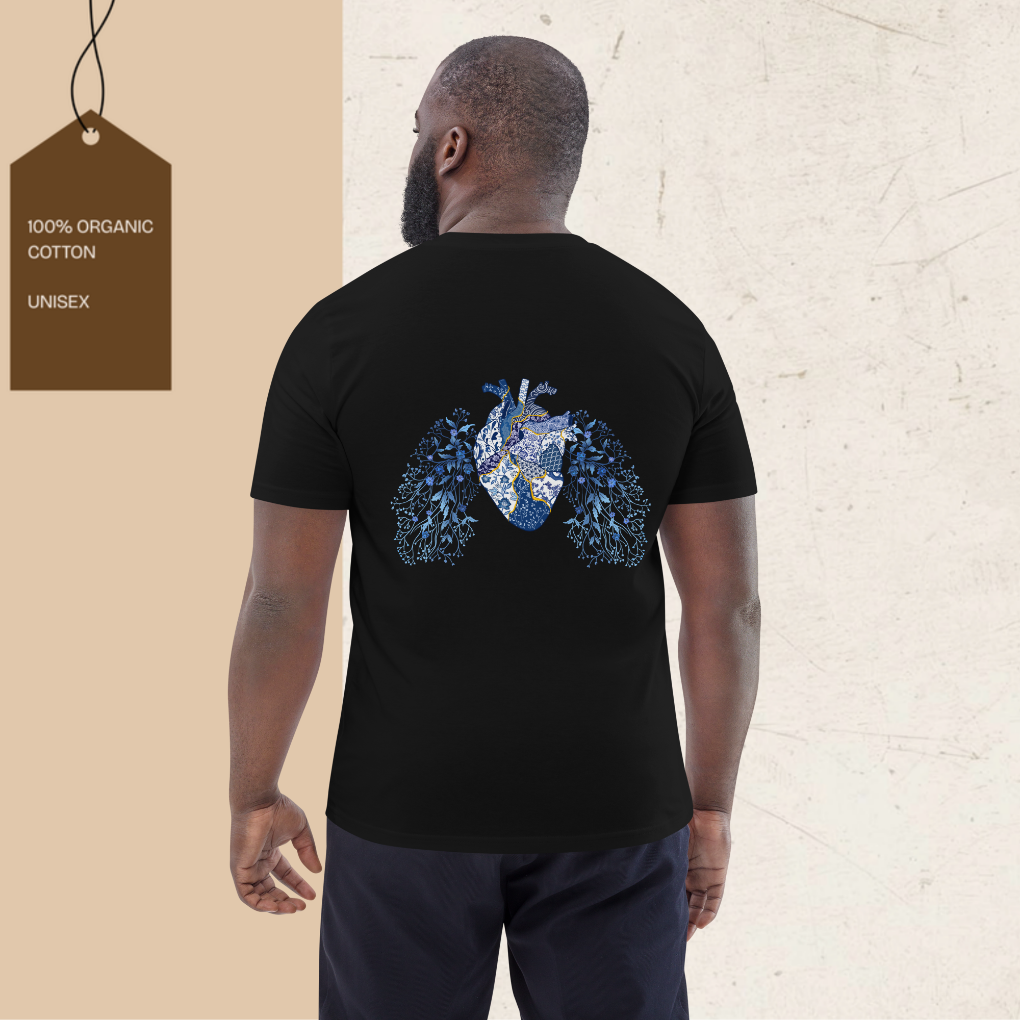 Kintsugi Heart Unisex Organic Cotton Graphic T-Shirt
