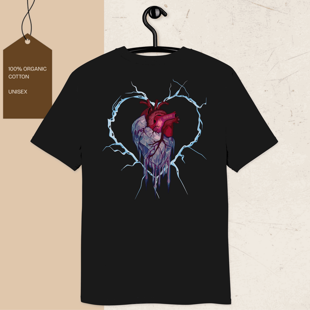Unisex Frozen Heart graphic t-shirt made of 100% organic cotton with eco-friendly design