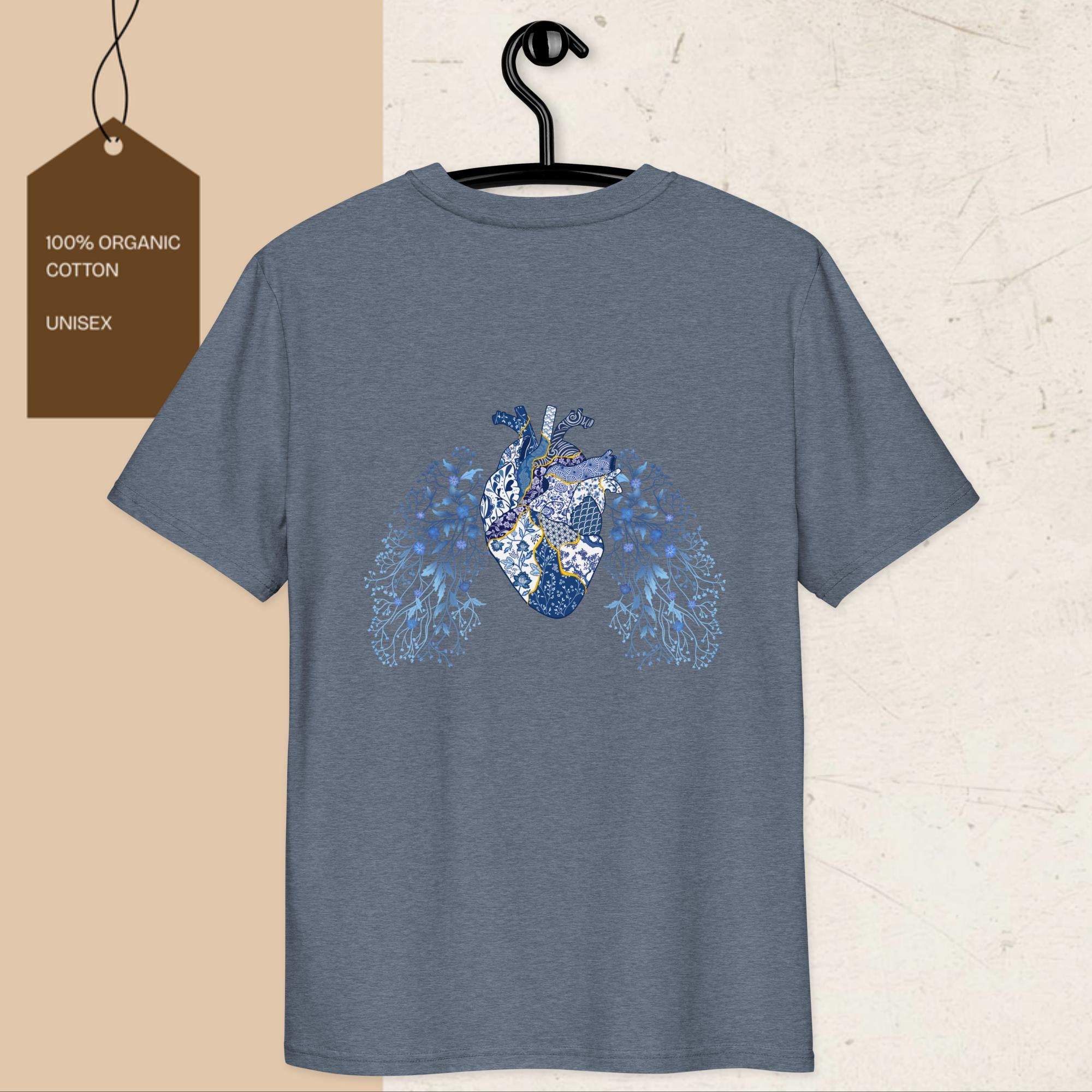 Kintsugi Heart Unisex Organic Cotton Graphic T-Shirt