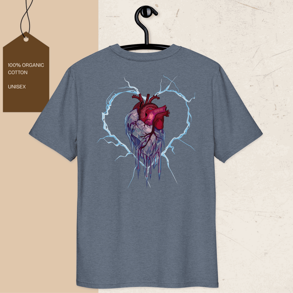 Unisex Frozen Heart graphic t-shirt made of 100% organic cotton with eco-friendly design