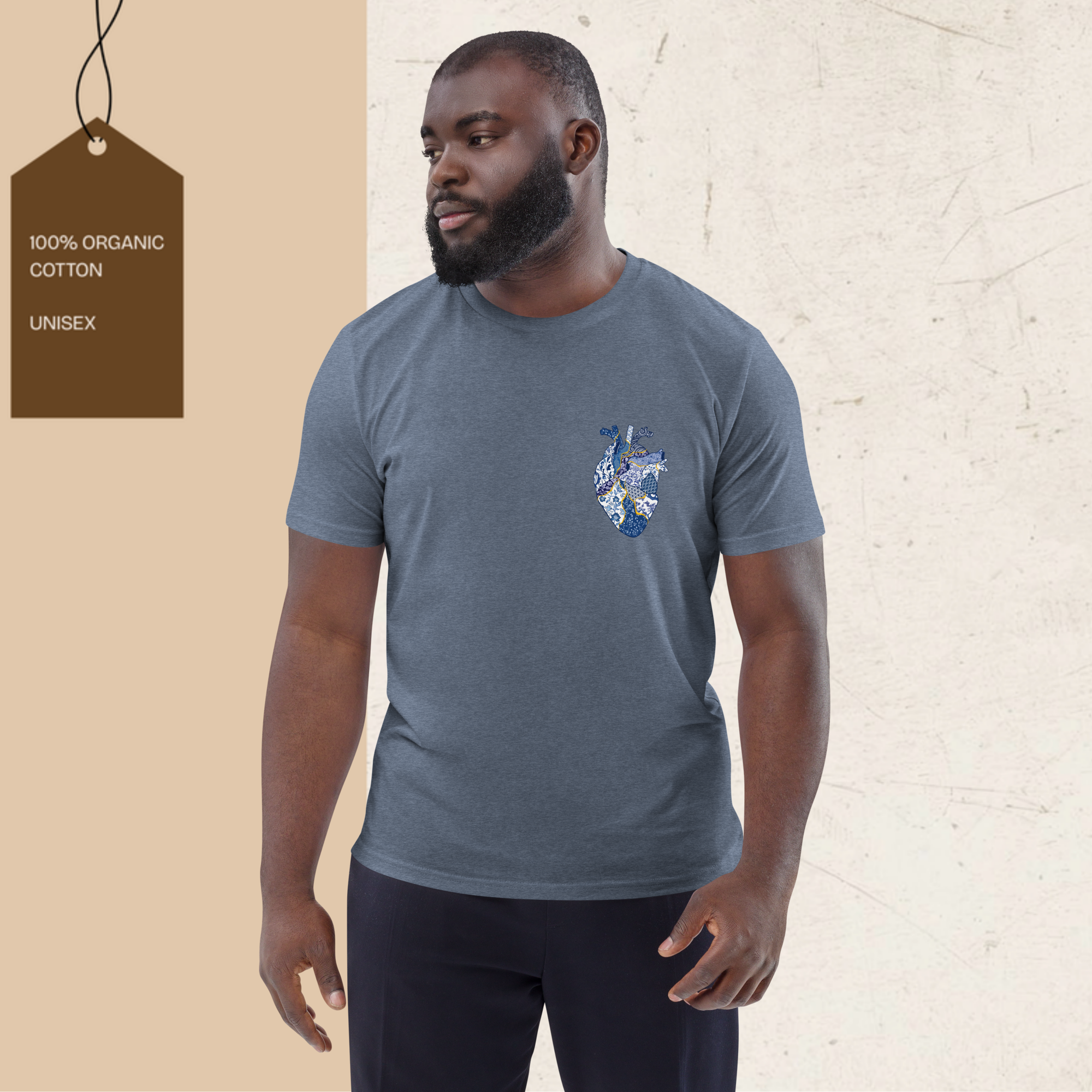 Kintsugi Heart Unisex Organic Cotton Graphic T-Shirt