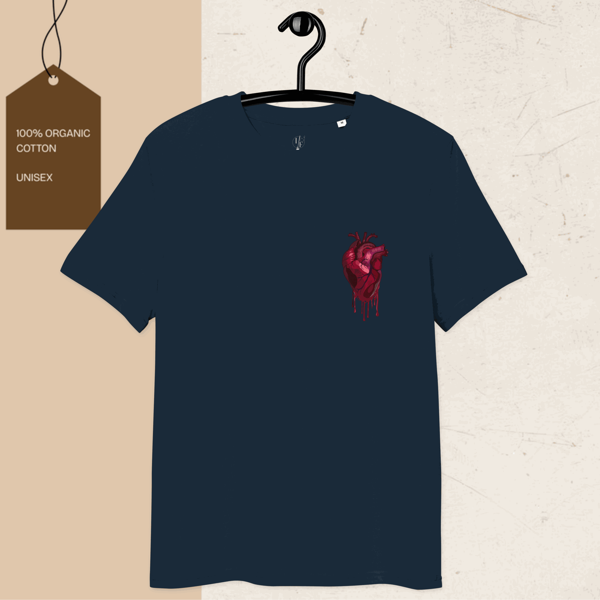 Frozen Heart graphic t-shirt made of 100% organic cotton from Ink & Fable Apparel