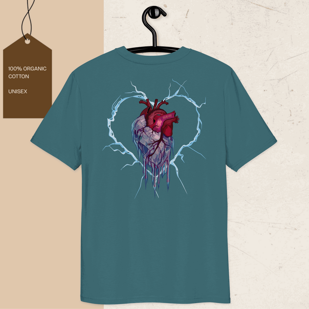 Frozen Heart graphic t-shirt made from 100% organic cotton with eco-friendly design