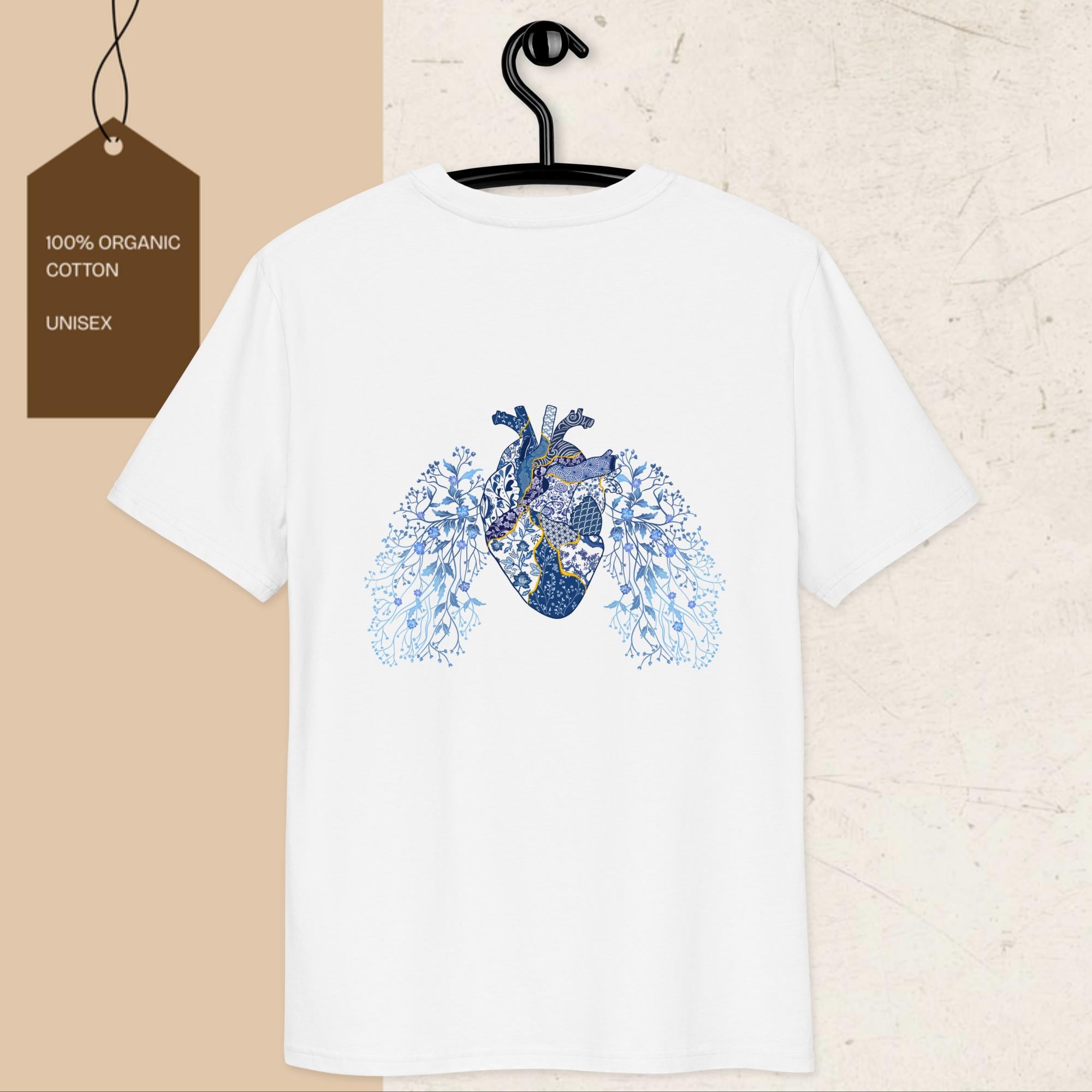 Kintsugi Heart Unisex Organic Cotton Graphic T-Shirt