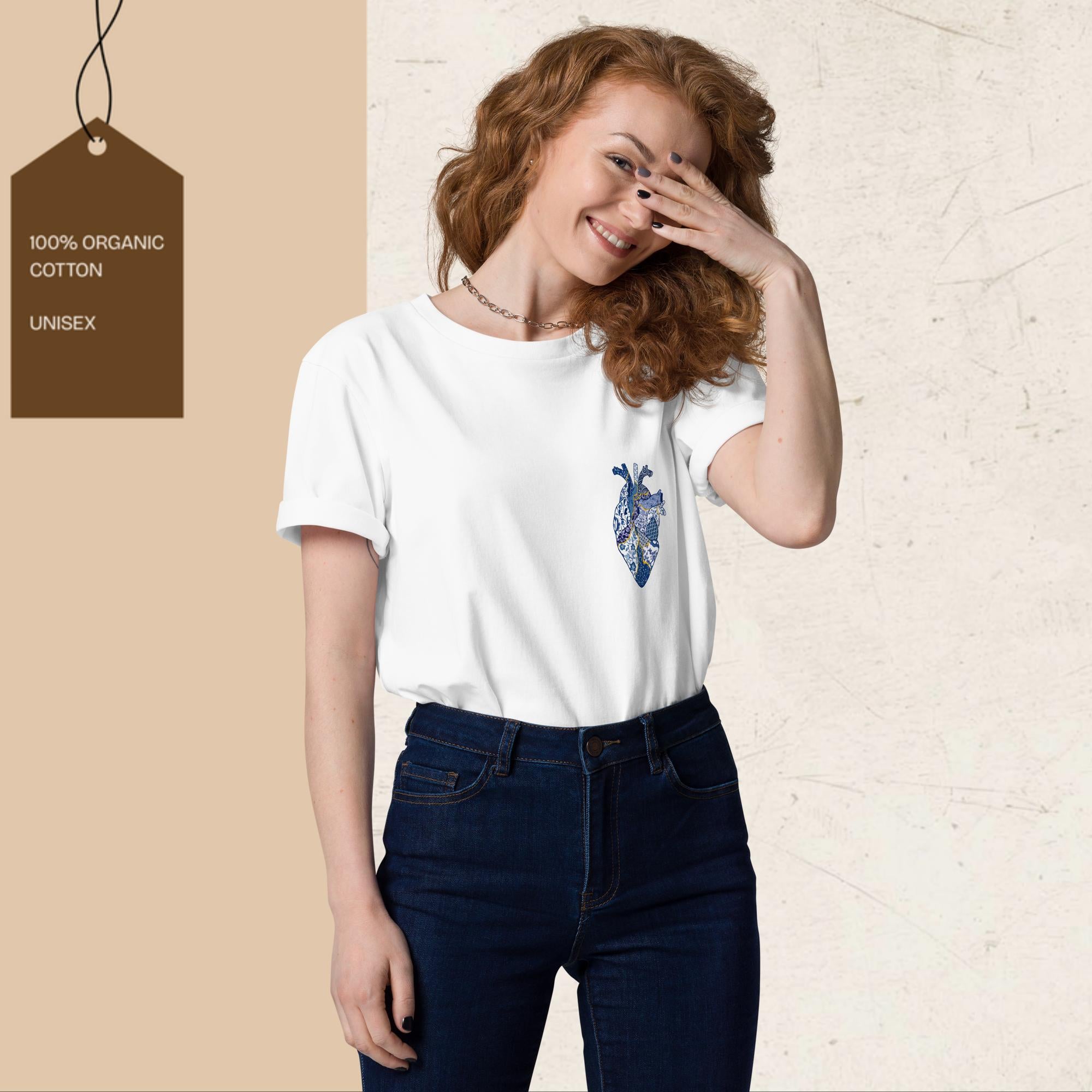 Kintsugi Heart Unisex Organic Cotton Graphic T-Shirt
