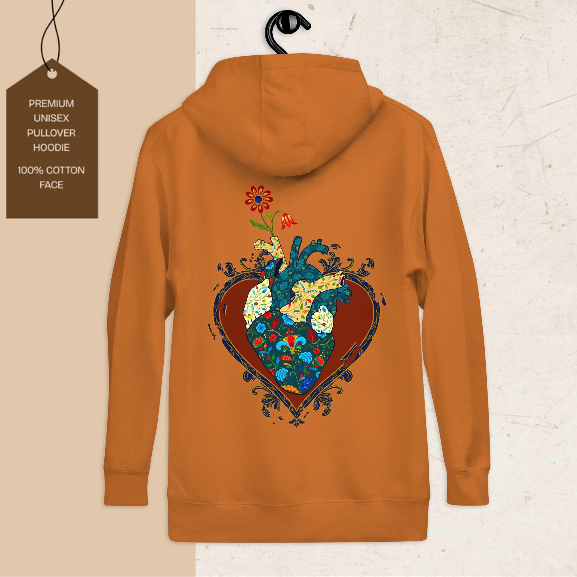 Cracks Beneath Beauty Literary Graphic Hoodie