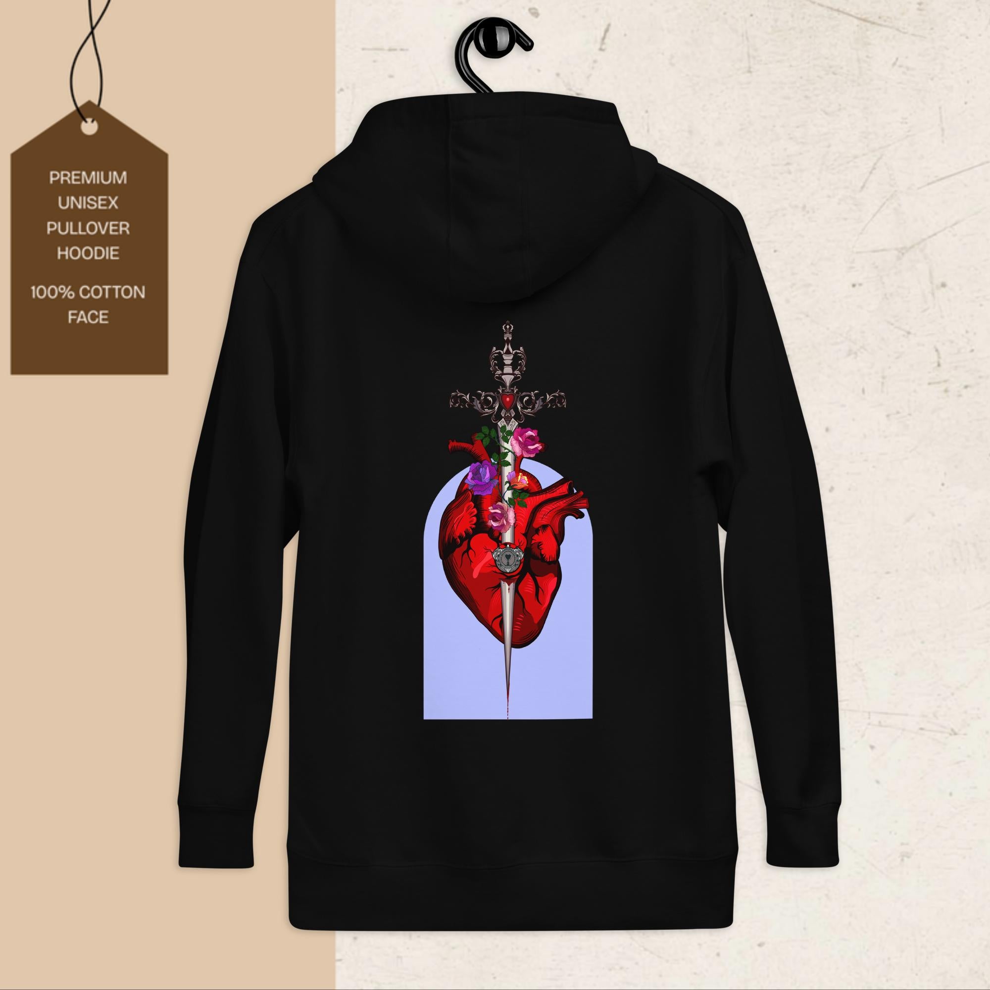 Locked Dagger | Graphic Hoodie | Ink & Fable Apparel