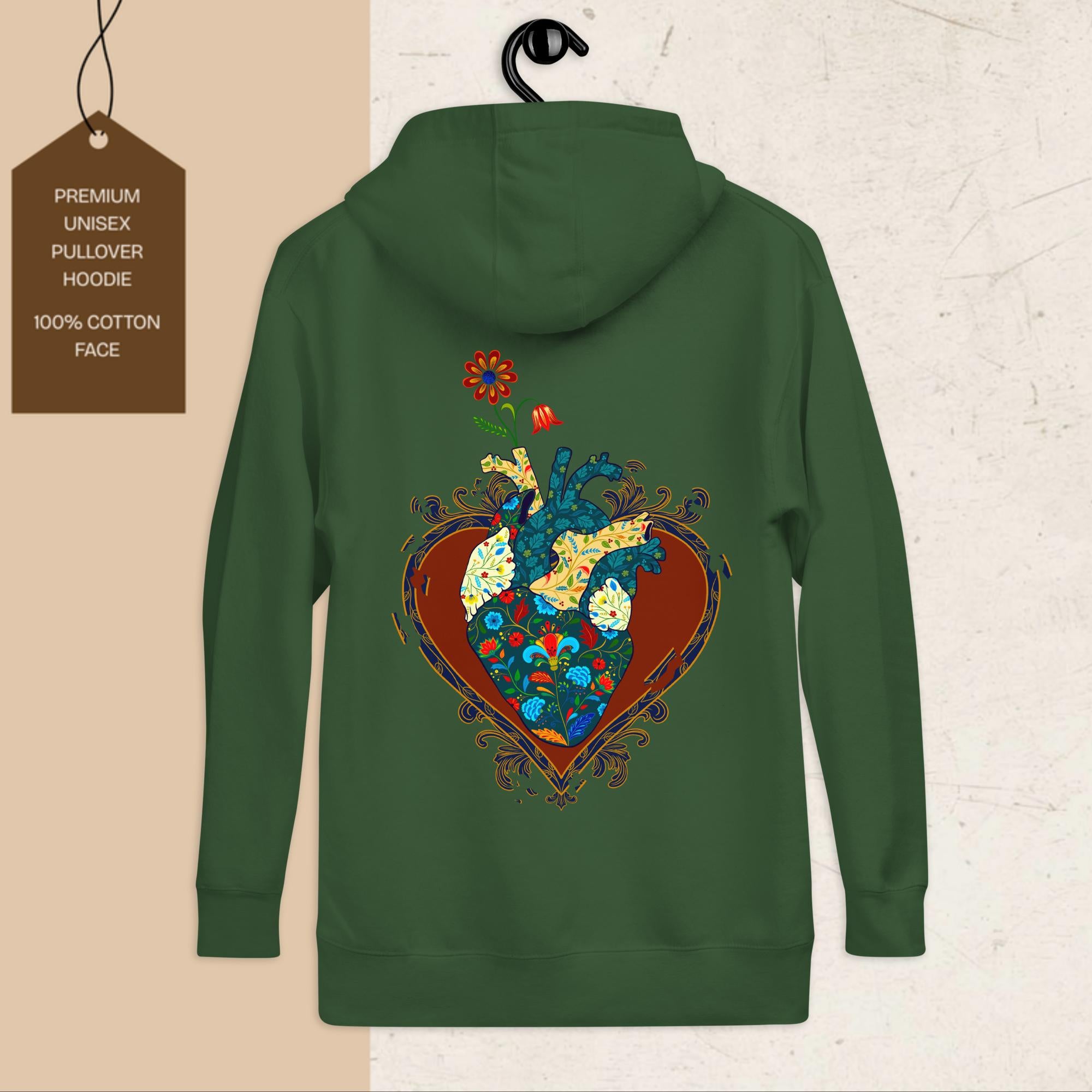 Cracks Beneath Beauty Literary Graphic Hoodie