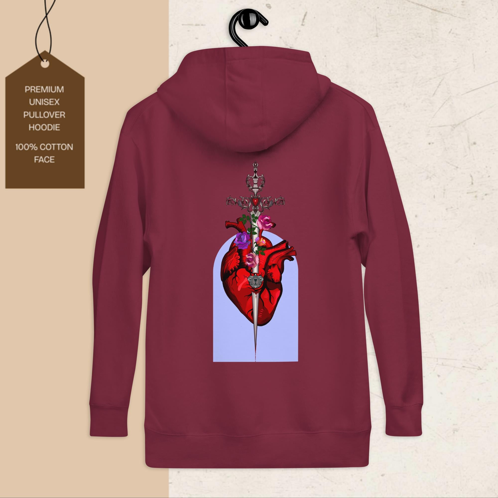 Locked Dagger | Graphic Hoodie | Ink & Fable Apparel