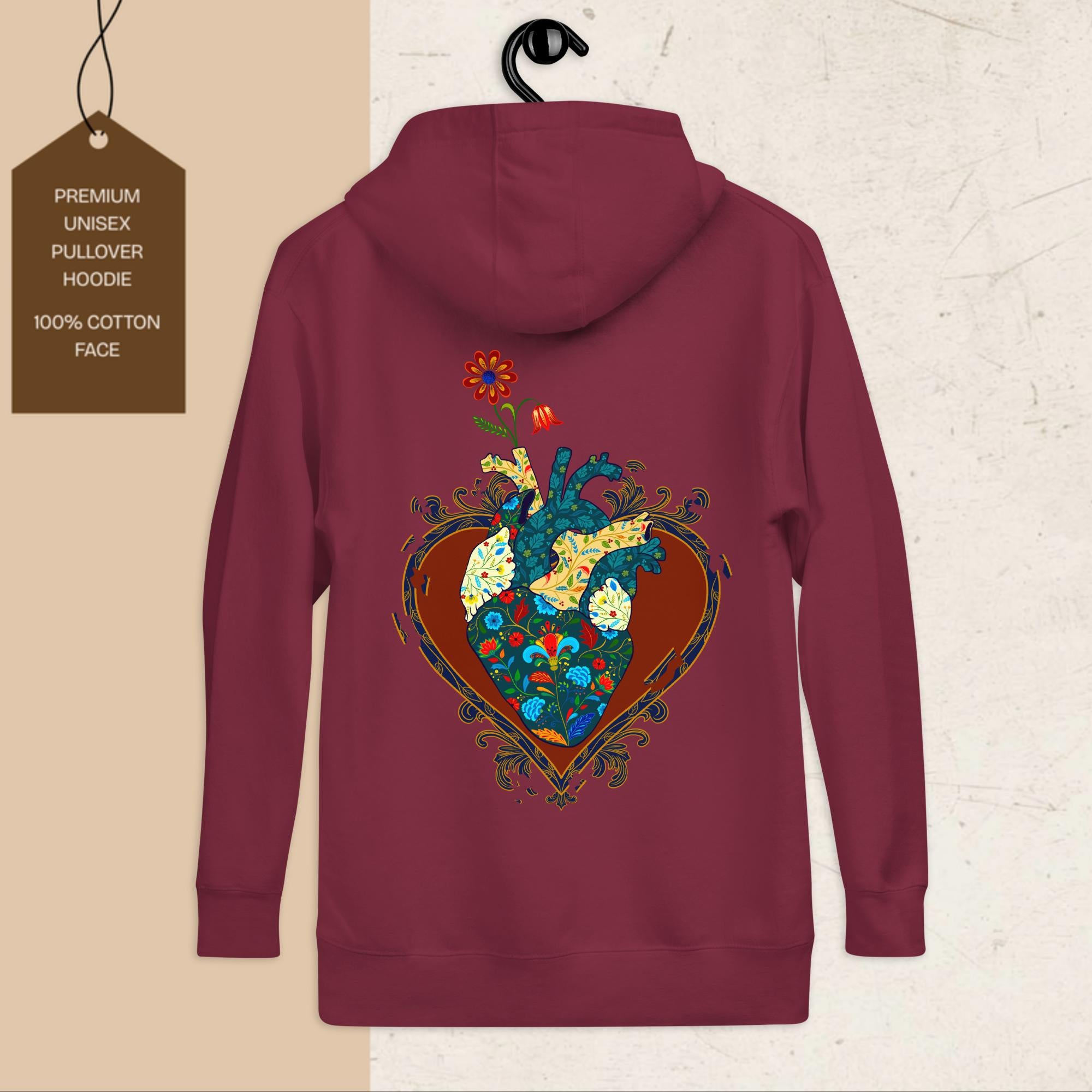 Cracks Beneath Beauty Literary Graphic Hoodie