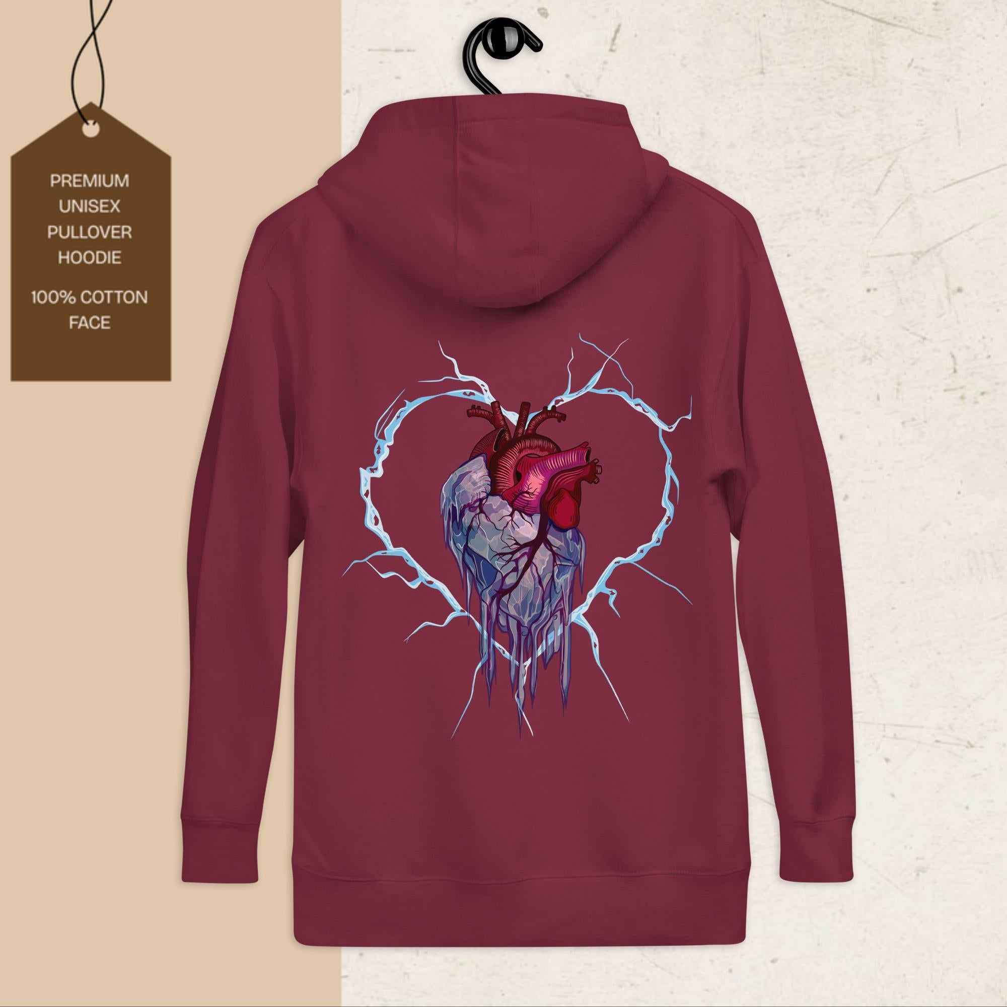 Frozen Heart | Graphic Hoodie | Ink & Fable Apparel