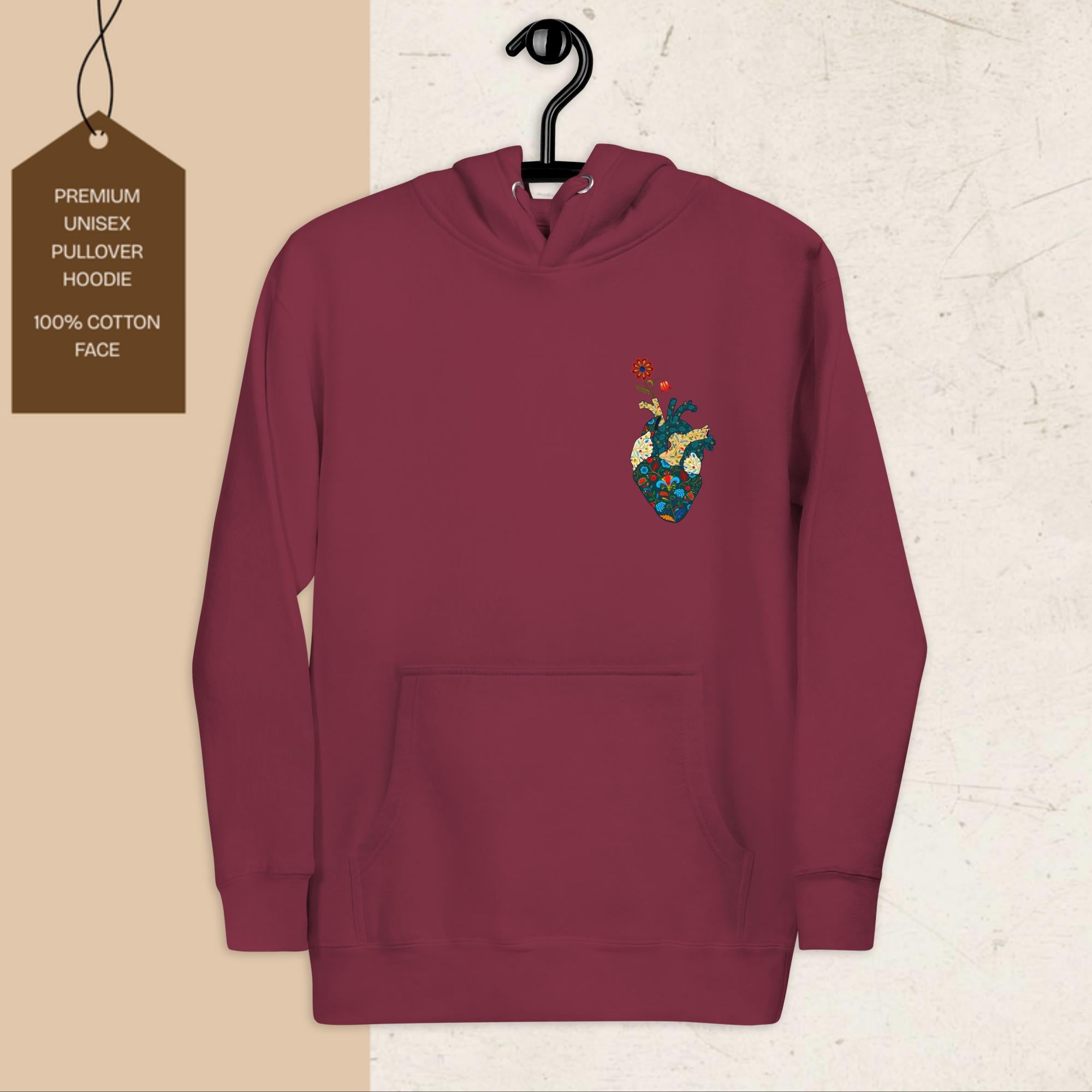 Cracks Beneath Beauty Literary Graphic Hoodie