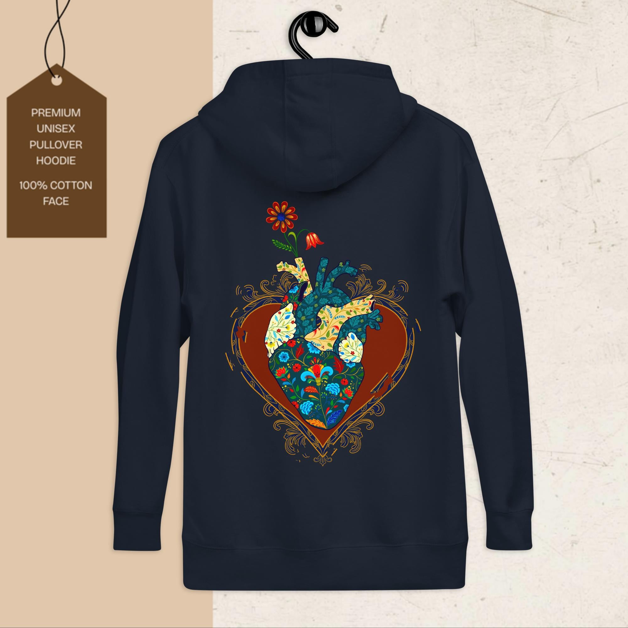 Cracks Beneath Beauty Literary Graphic Hoodie