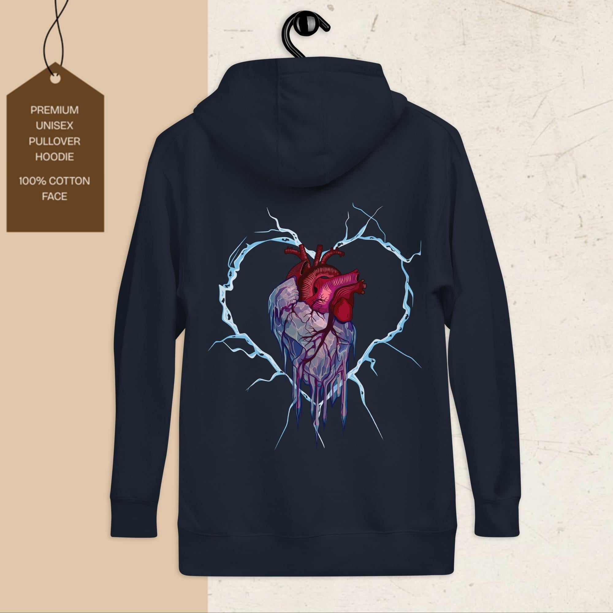 Frozen Heart | Graphic Hoodie | Ink & Fable Apparel