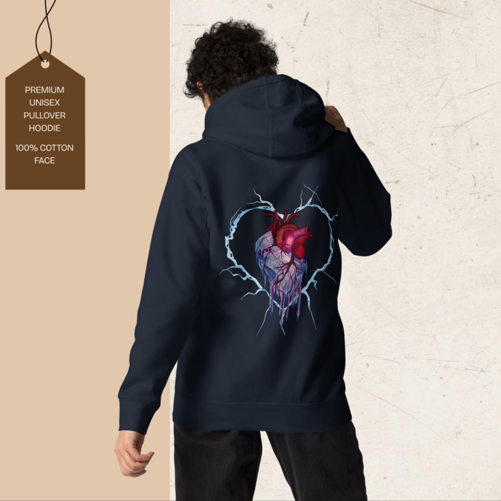 Frozen Heart | Graphic Hoodie | Ink & Fable Apparel