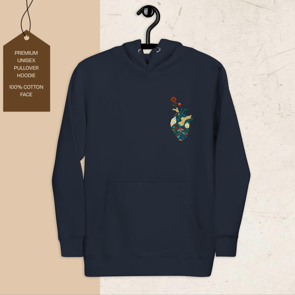 Cracks Beneath Beauty Literary Graphic Hoodie