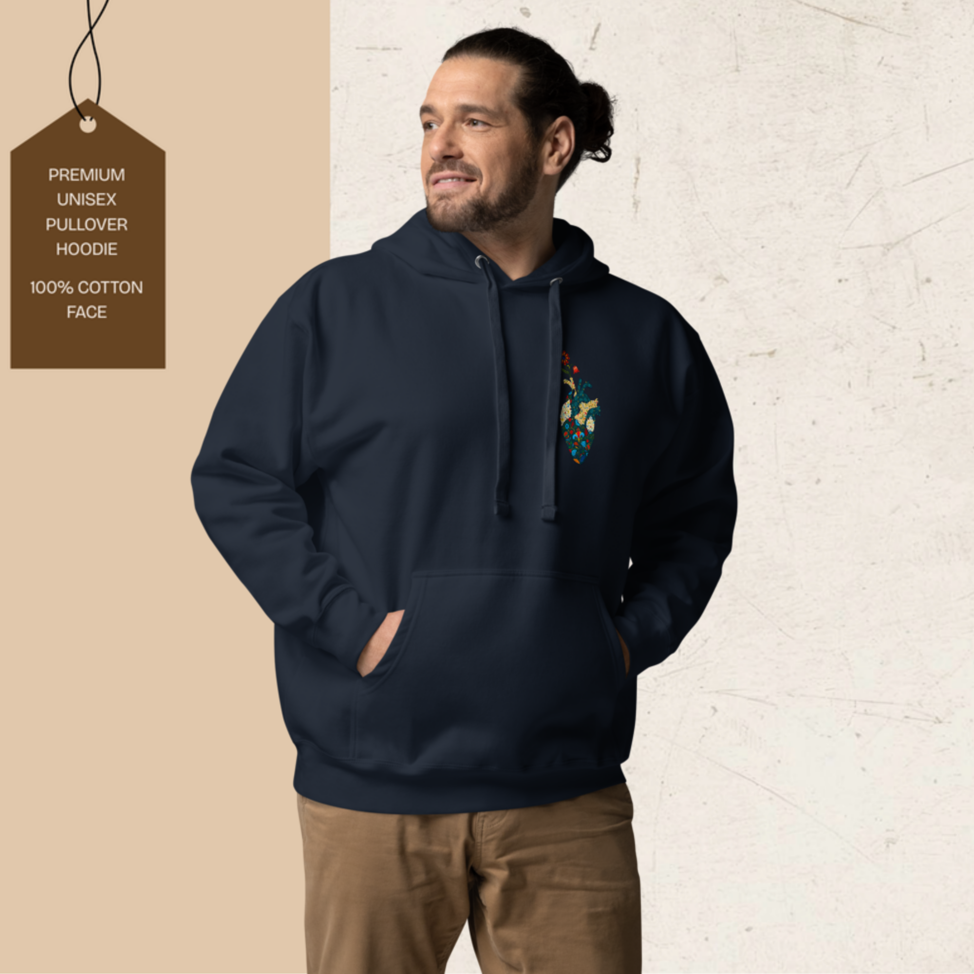 Cracks Beneath Beauty Literary Graphic Hoodie