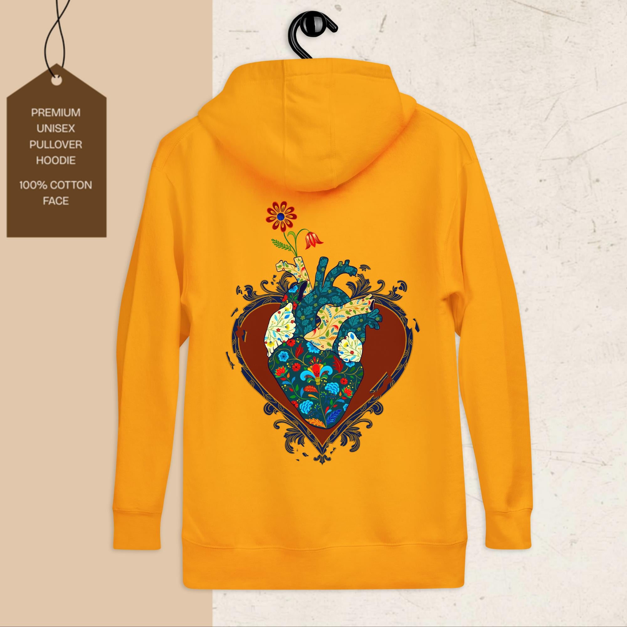 Cracks Beneath Beauty Literary Graphic Hoodie