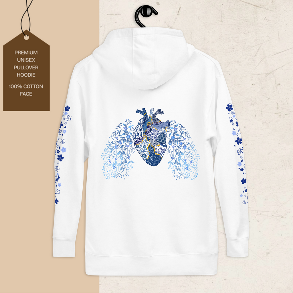 Kintsugi Heart Unisex Artistic Hoodie
