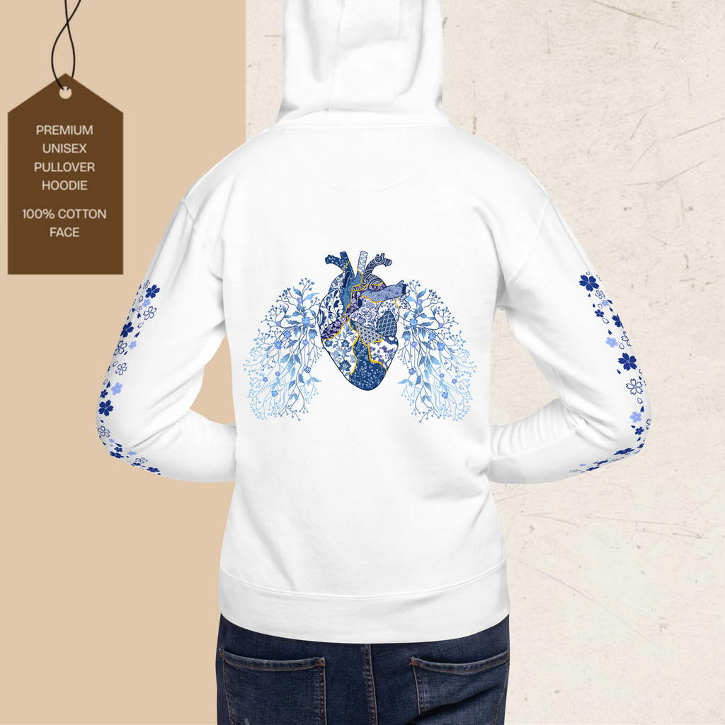 Kintsugi Heart Unisex Artistic Hoodie