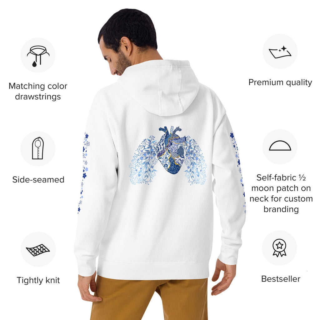 Kintsugi Heart Unisex Artistic Hoodie