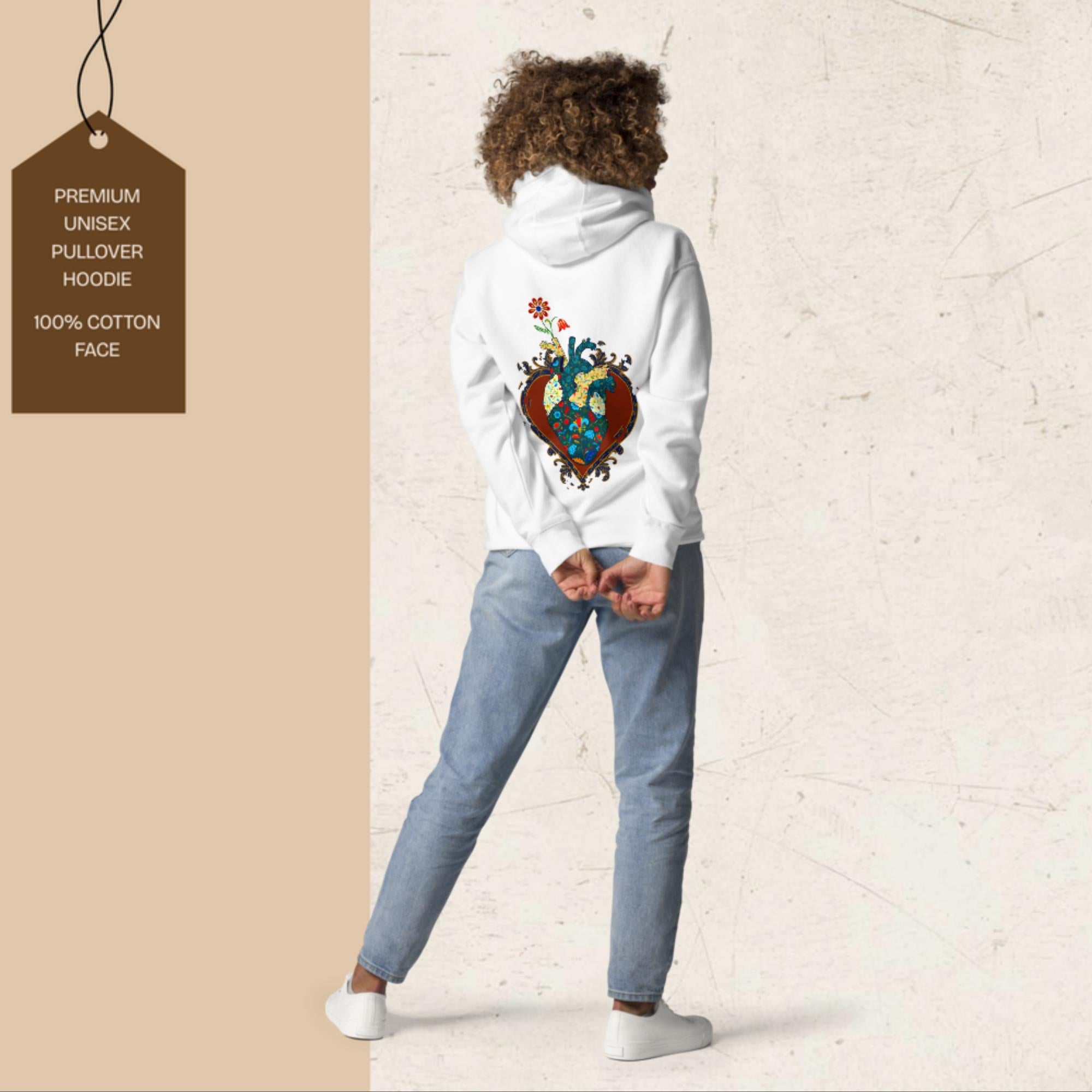 Cracks Beneath Beauty Literary Graphic Hoodie