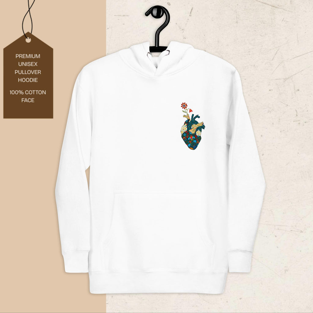 Cracks Beneath Beauty Literary Graphic Hoodie