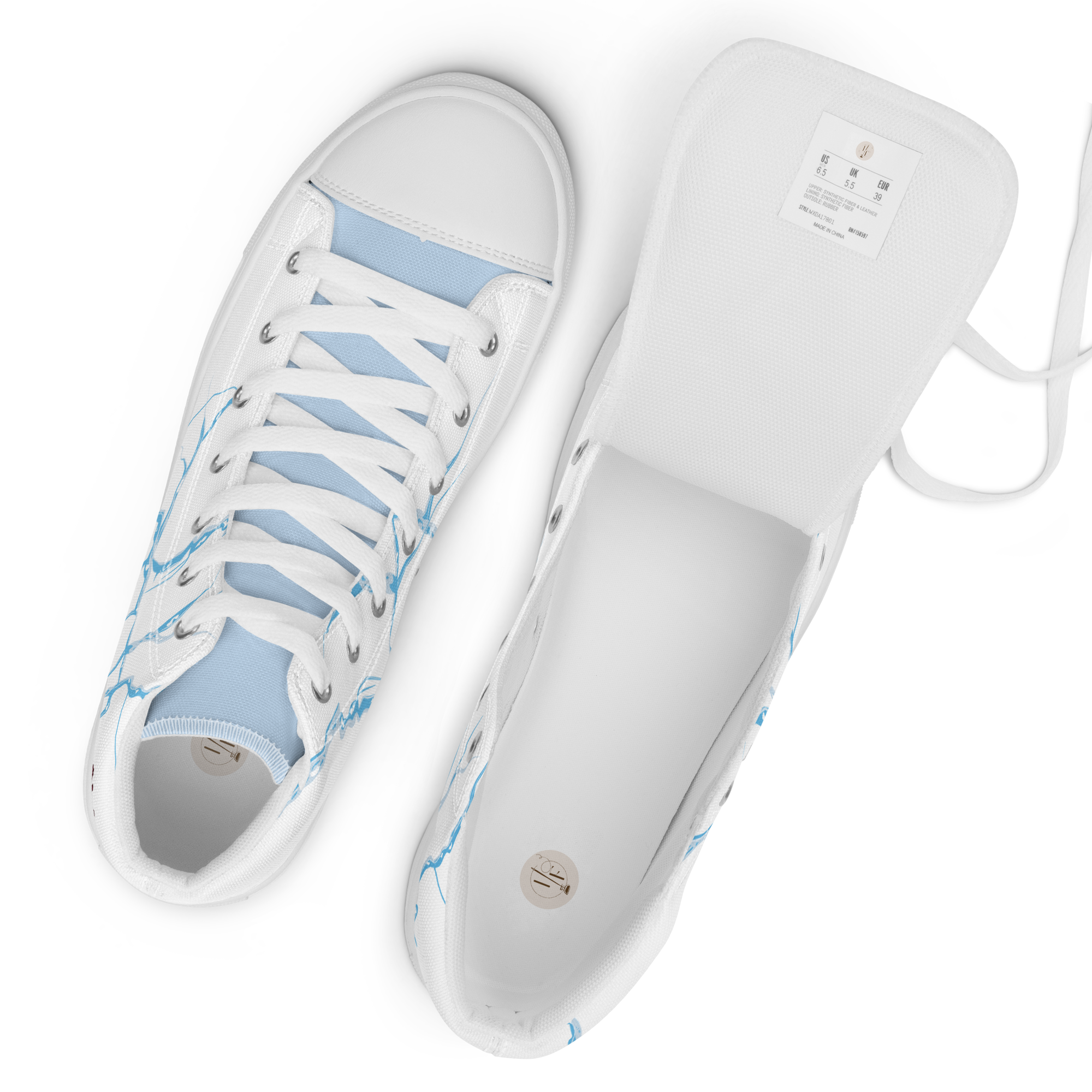 Women's High Top Canvas Shoes | Ink & Fable Apparel | Frozen Heart